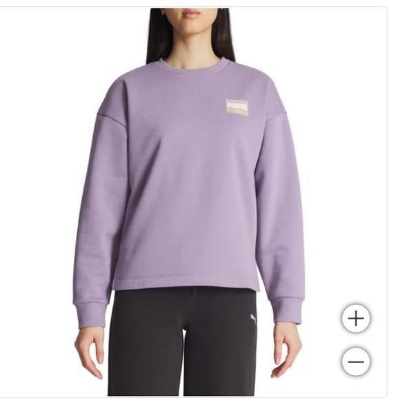 NWT PUMA Ladies' Fleece Crew in Purple (Pale Plum) - Picture 1 of 4